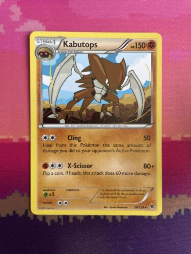 Pokemon Card Kabutops Fates Collide Rare 39/124 Near Mint