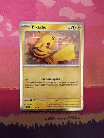 Pokemon Card Pikachu Temporal Forces Cosmo Holo 051/162 Near Mint