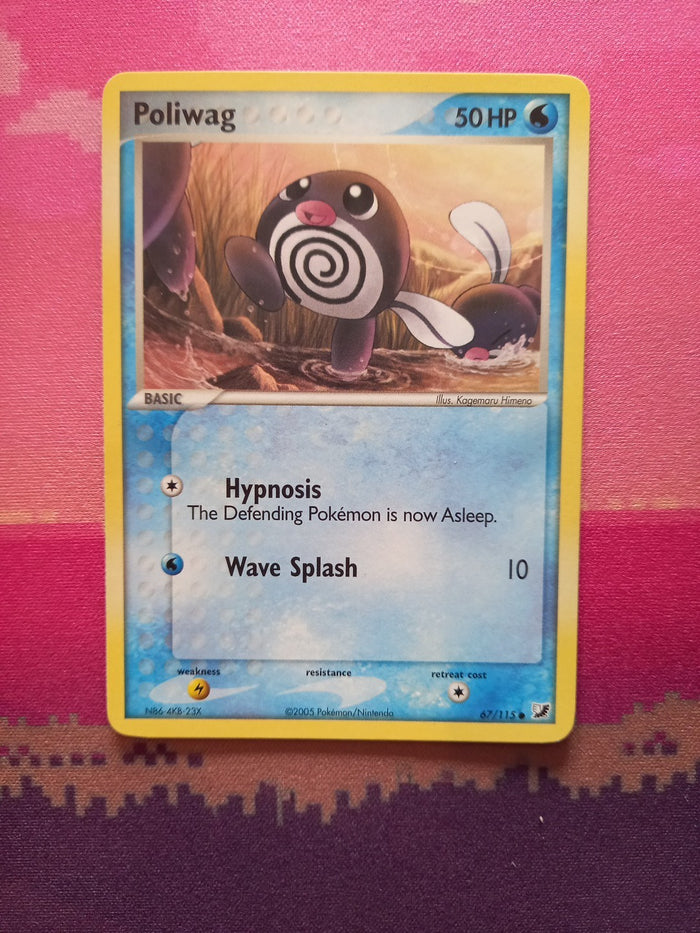 Pokemon Card Poliwag EX Unseen Forces Common 67/115 Near Mint