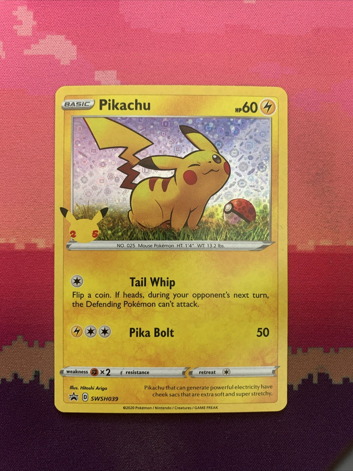 Pokemon Card Pikachu SWSH039 General Mills Holo Near Mint