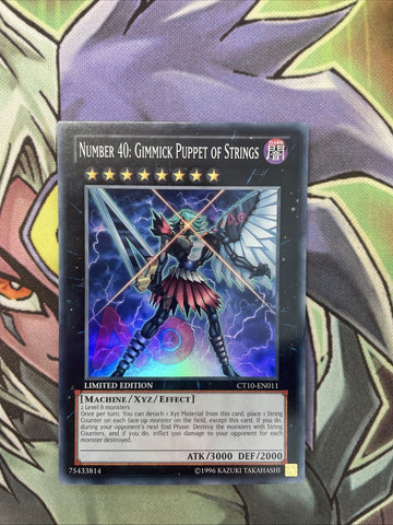CT10-EN011 Number 40: Gimmick Puppet Of String Super Lim Edition NM Yugioh Card