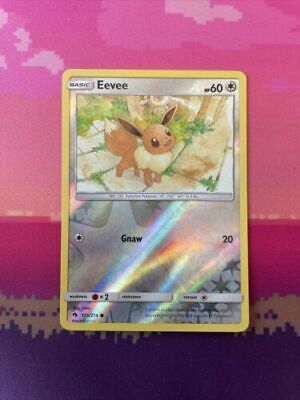 Pokemon Card Eevee Lost Thunder Reverse Holo 155/214 Near Mint