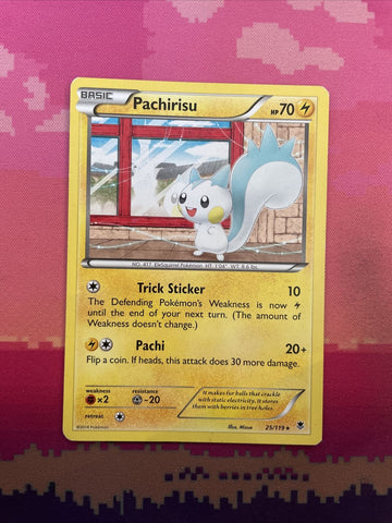Pokemon Card Pachirisu Phantom Forces Rare 25/119 Near Mint