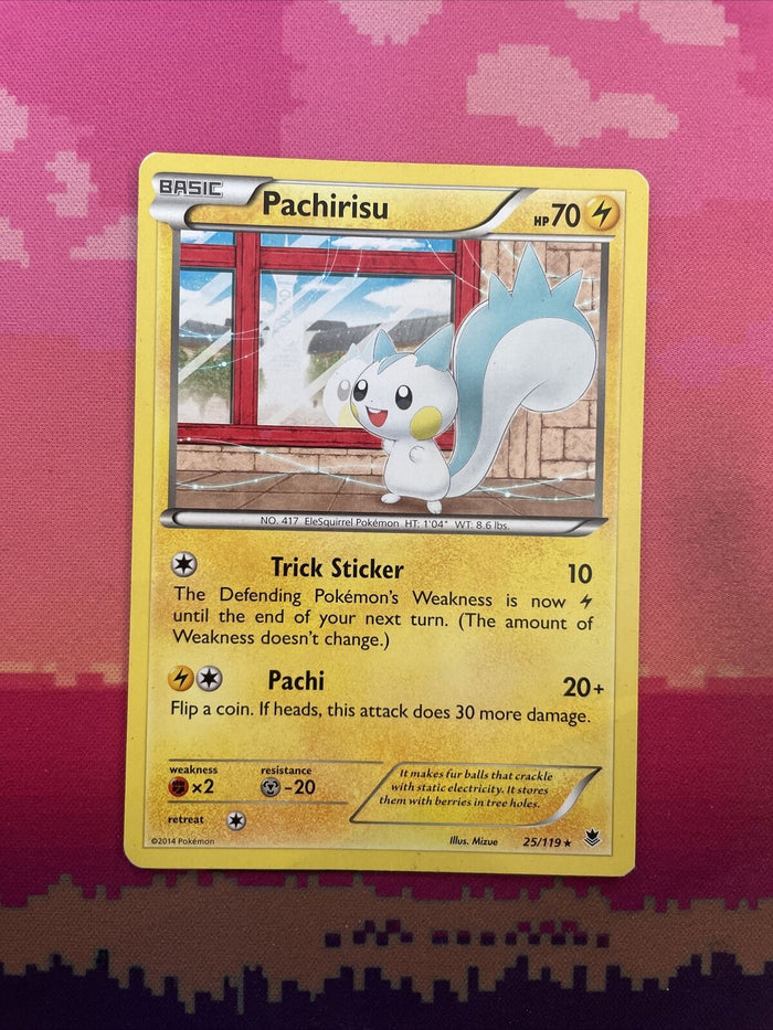 Pokemon Card Pachirisu Phantom Forces Rare 25/119 Near Mint
