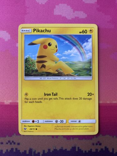 Pokemon Card Pikachu Shining Legends Common 28/73 Near Mint