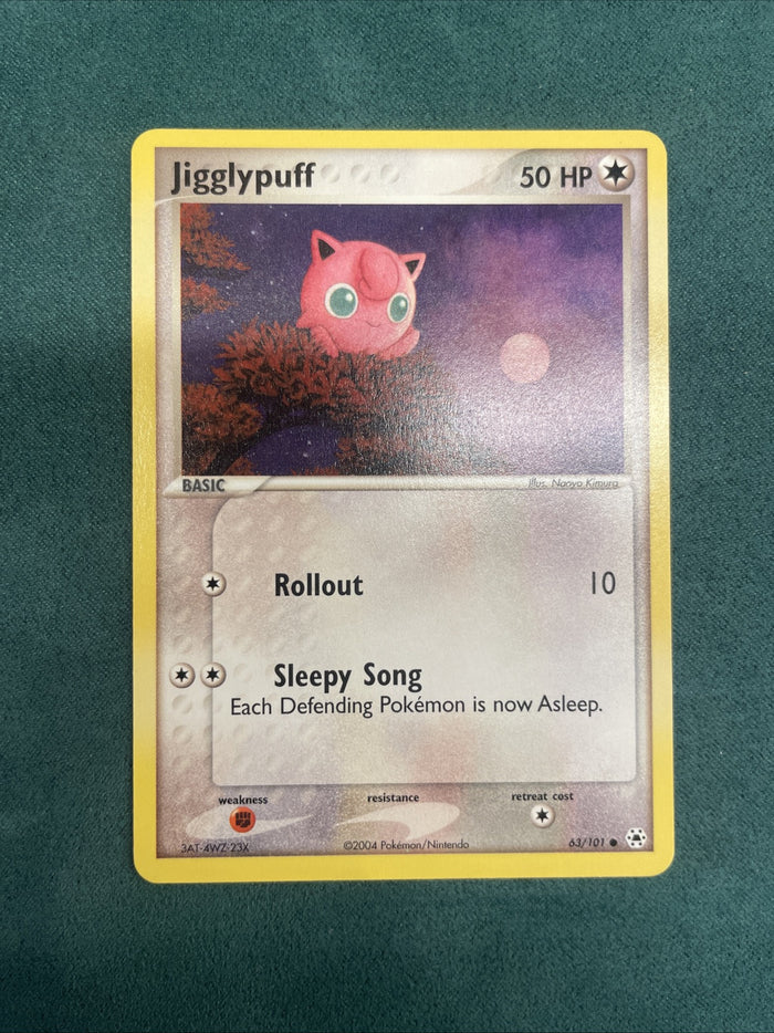 Pokemon Card Jigglypuff EX Hidden Legends Common 63/101 Light Play