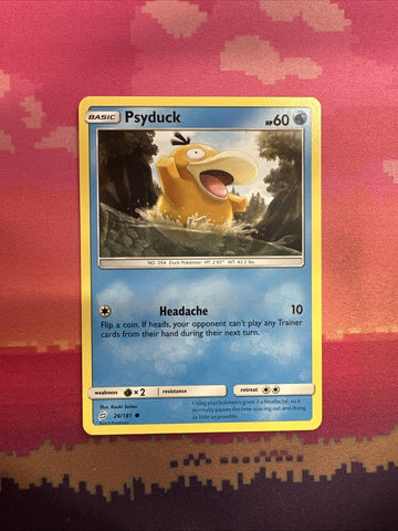 Pokemon Card Psyduck Team Up Common 26/181 Near Mint