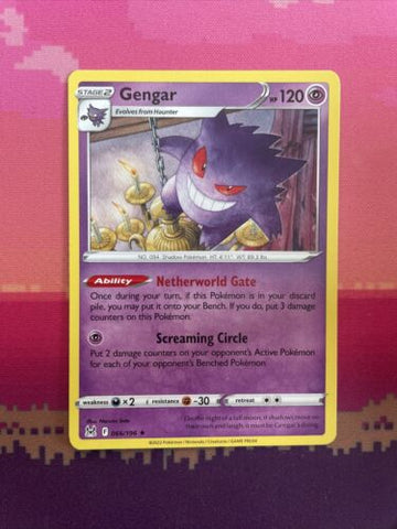 Pokemon Card Gengar Lost Origin Rare 066/196 Near Mint