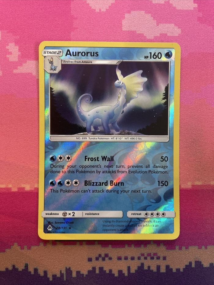 Pokemon Card Aurorus Forbidden Light Reverse Holo Rare 28/131 Near Mint
