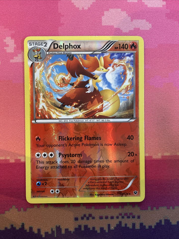 Pokemon Card Delphox Fates Collide Reverse Holo 13/124 Near Mint