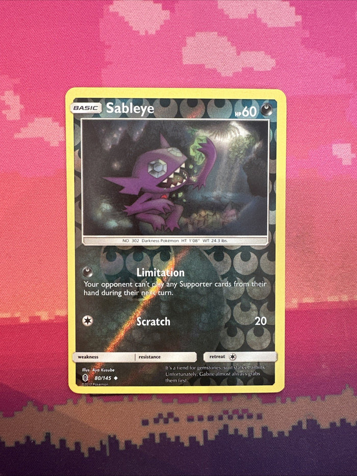 Pokemon Card Sableye Guardians Rising Reverse Holo 80/145 Near Mint