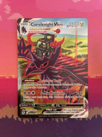 Pokemon Card Corviknight VMAX TG19/TG30 Trainer Gallery Full Art Near Mint