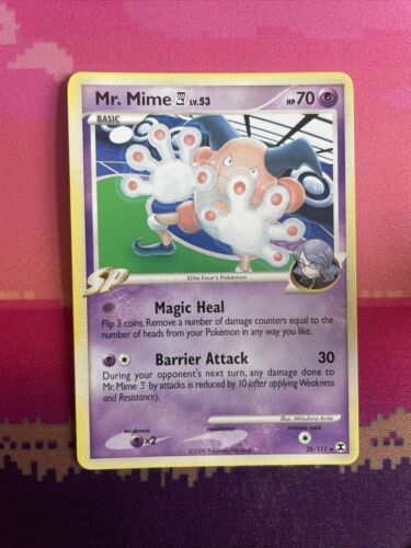 Pokemon Card Mr. Mime Rising Rivals Rare 28/111 Near Mint