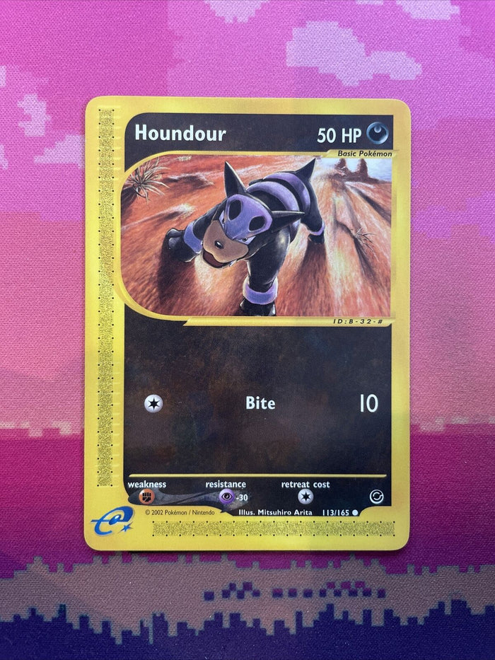 Pokemon Card Houndour Expedition Common 113/165 Near Mint