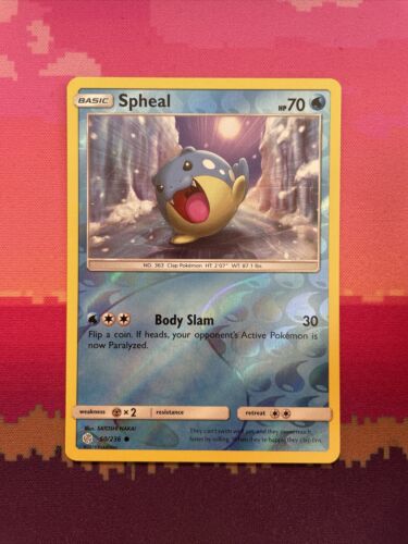 Pokemon Card Spheal Cosmic Eclipse Reverse Holo 50/236 Near Mint