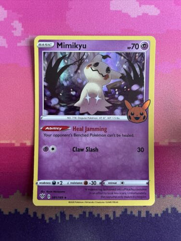 Pokemon Card Mimikyu Trick Or Trade Holo Rare 081/189 Near Mint