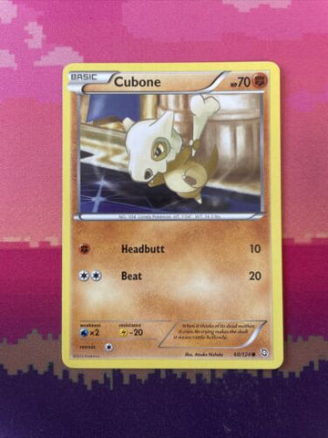Pokemon Card Cubone Dragons Exalted Common 60/124 Near Mint