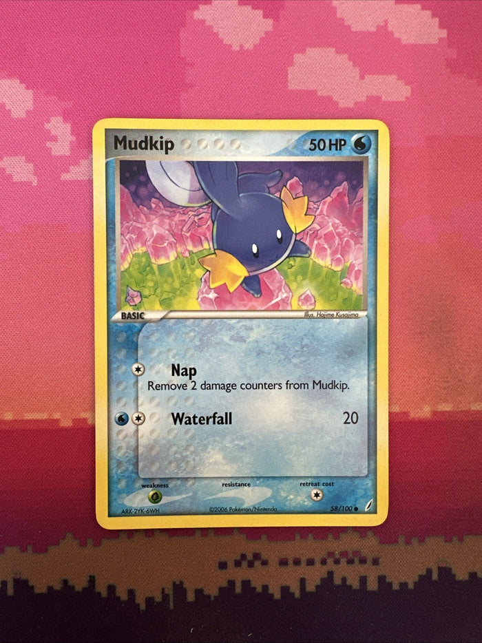 Pokemon Card Mudkip Ex Crystal Guardians Common 58/100 Near Mint