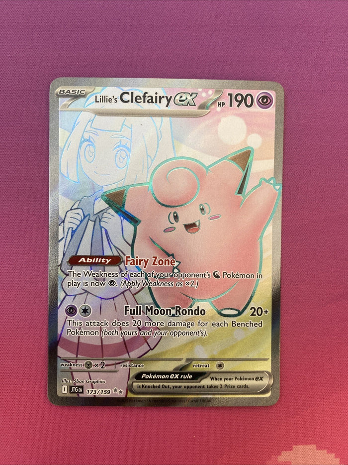 Pokemon Card Lillie's Clefairy ex 173/159 Ultra Rare Journey Together Near Mint