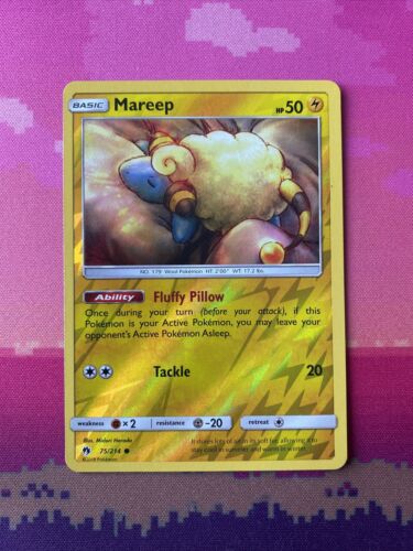 Pokemon Card Mareep Lost Thunder Reverse Holo 75/214 Near Mint