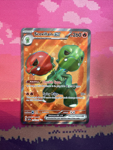 Pokemon Card Scovillain ex 216/191 Ultra Rare Surging Sparks Near Mint