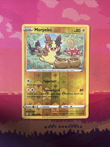 Pokemon Card Morpeko Shining Fates Reverse Holo 035/072 Near Mint