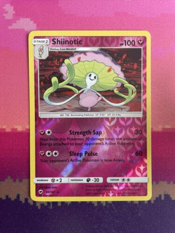 Pokemon Card Shiinotic Burning Shadows Reverse Holo Rare 98/147 Near Mint