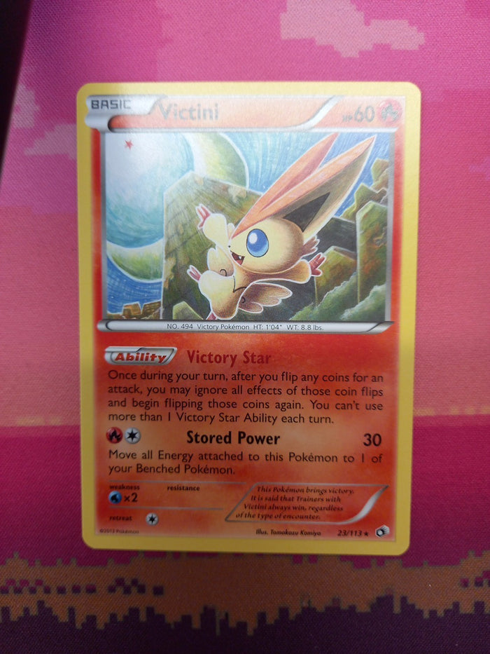 Pokemon Card Victini Legendary Treasures Rare 23/113 Near Mint