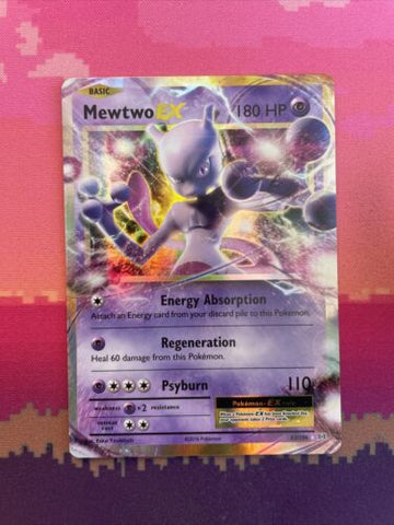Pokemon Card Mewtwo EX 52/108 Ultra Rare Evolutions Near Mint