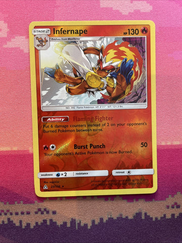 Pokemon Card Infernape Ultra Prism Reverse Holo Rare 23/156 Near Mint