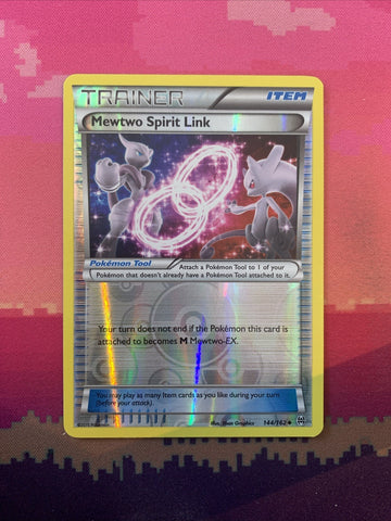 Pokemon Card Mewtwo Spirit Link Reverse Breakthrough Uncommon 144/162  Near Mint