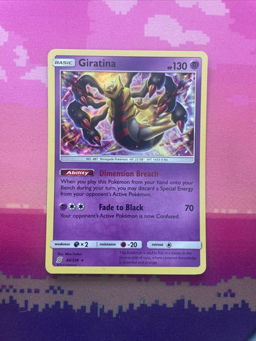Pokemon Card Giratina Unified Minds Holo Rare 86/236 Near Mint