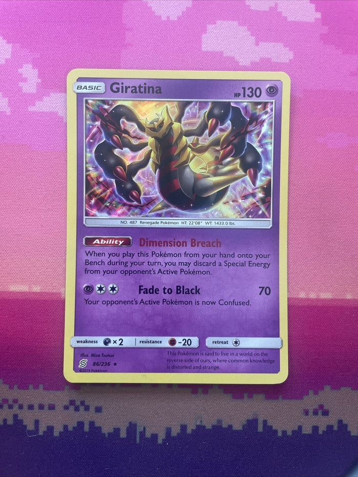 Pokemon Card Giratina Unified Minds Holo Rare 86/236 Near Mint