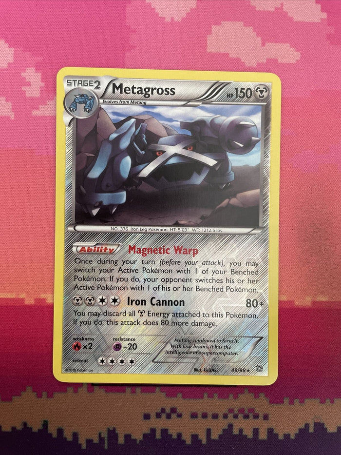 Pokemon Card Metagross Ancient Origins Rare 49/98 Near Mint