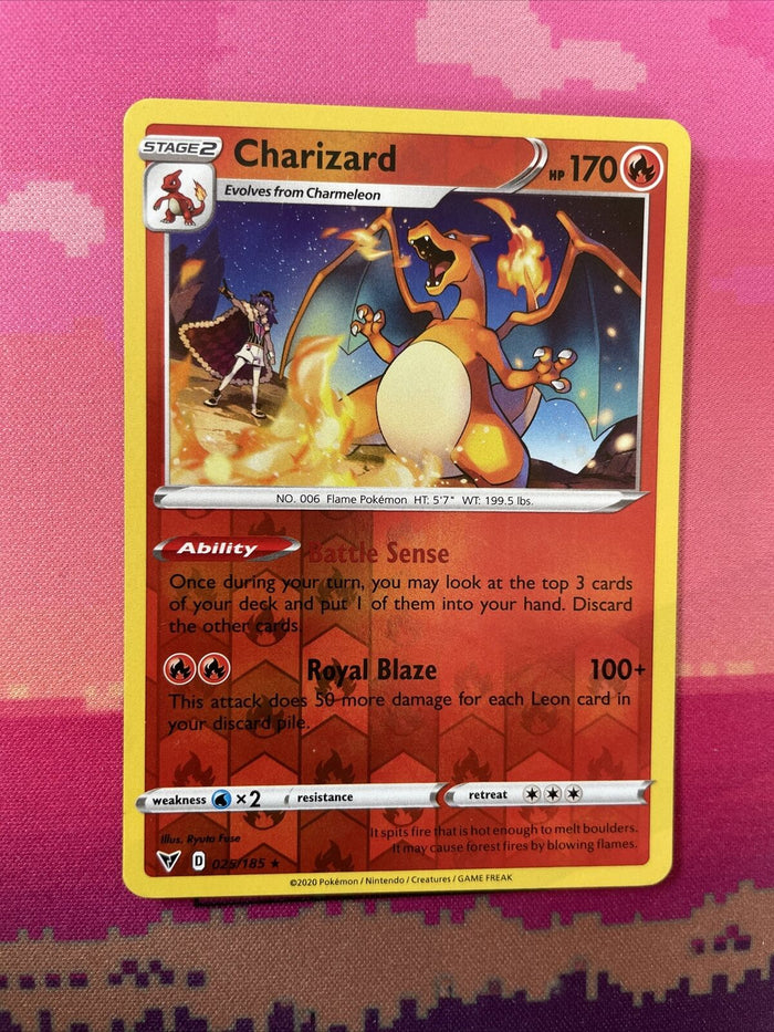 Pokemon Card Charizard Vivid Voltage Reverse Holo Rare 025/185 Near Mint