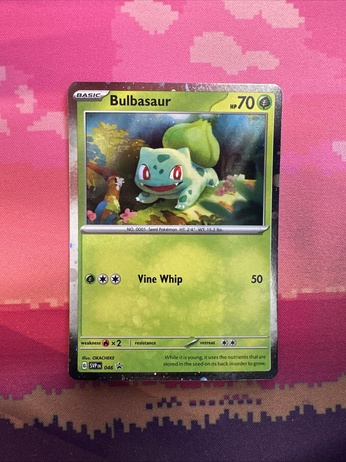 Pokemon Card Bulbasaur 046 Black Star Promo Cosmo Holo Near Mint