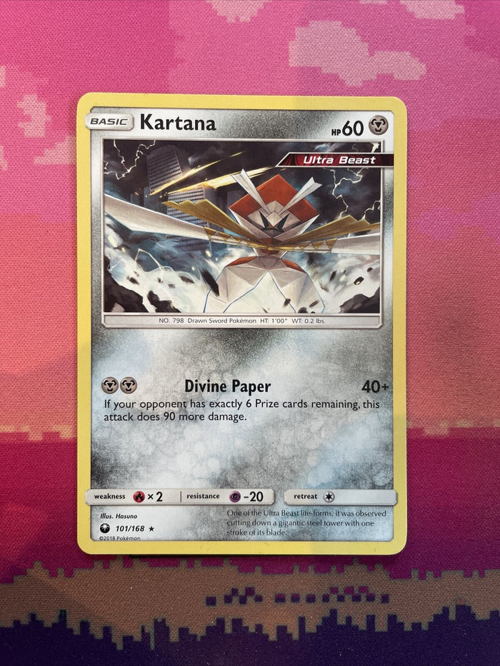 Pokemon Card Kartana Celestial Storm Rare 101/168 Near Mint