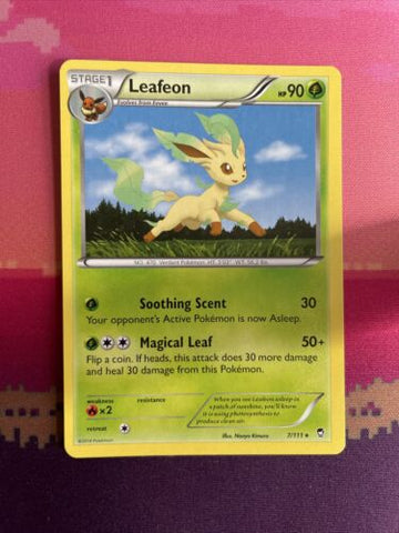 Pokemon Card Leafeon Furious Fists Rare 7/111 Near Mint
