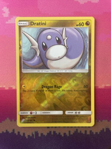 Pokemon Card Dratini Team Up Reverse Holo 116/181 Near Mint