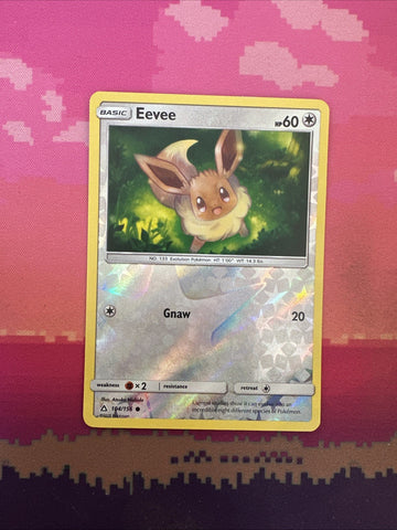 Pokemon Card Eevee Ultra Prism Reverse Holo 104/156 Near Mint