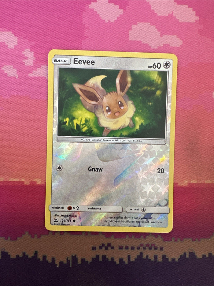 Pokemon Card Eevee Ultra Prism Reverse Holo 104/156 Near Mint