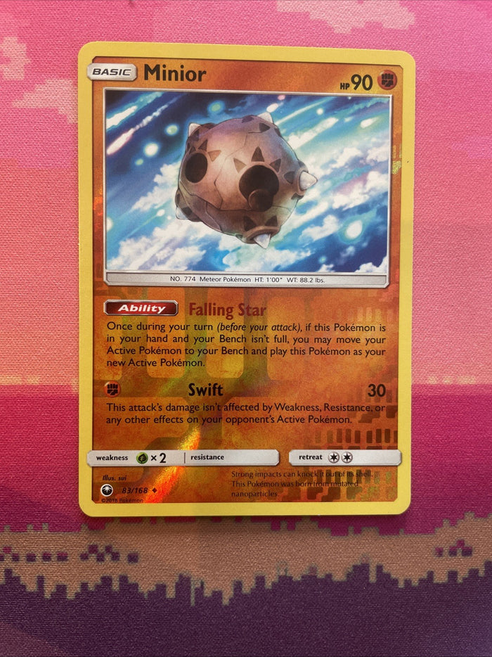 Pokemon Card Minior Celestial Storm Reverse Holo Uncommon 83/168 Near Mint