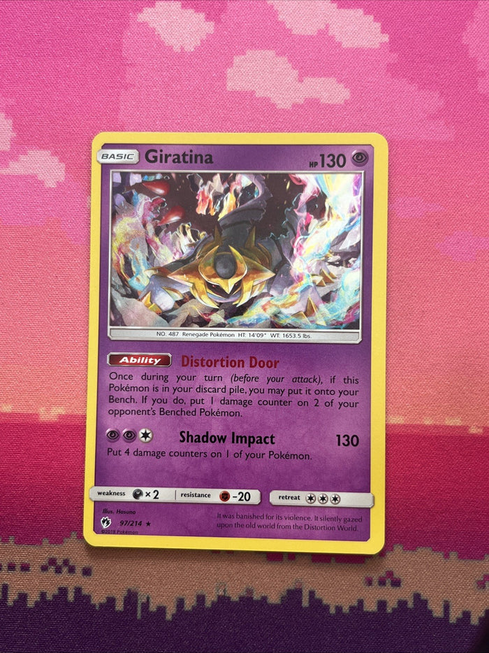 Pokemon Card Giratina Lost Thunder Holo Rare 97/214 Near Mint