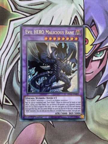 BROL-EN069 Evil Hero Malicious Bane Secret Rare 1st Edition NM Yugioh Card