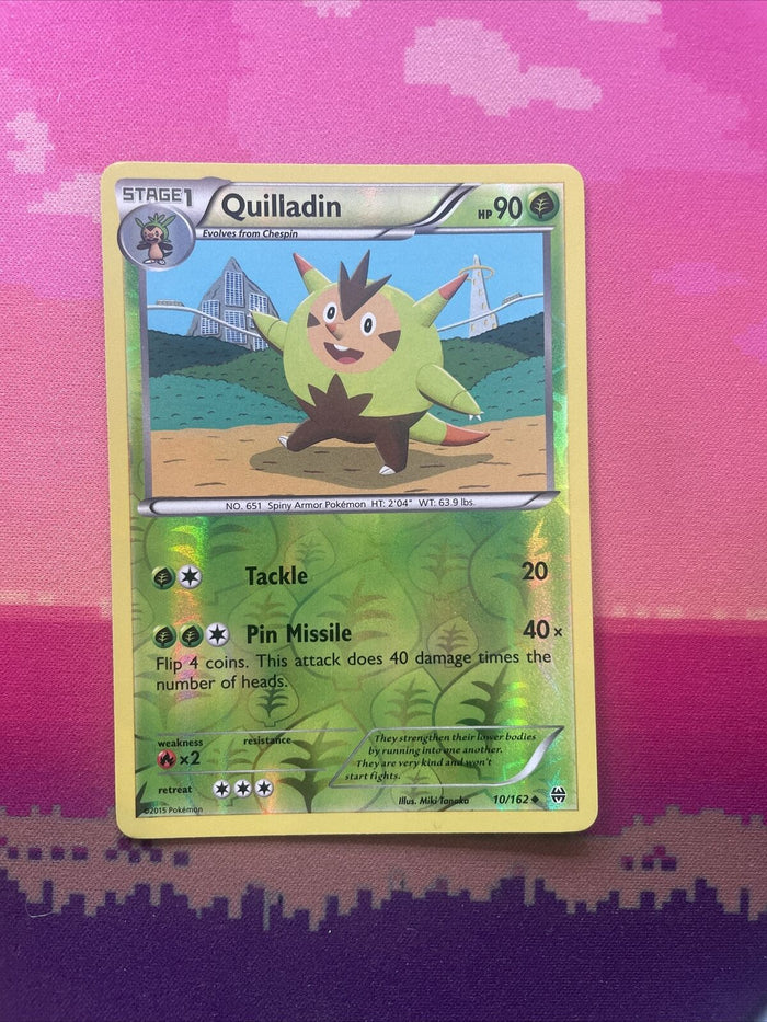 Pokemon Card Quilladin Breakthrough Reverse Holo Uncommon 10/162 Near Mint
