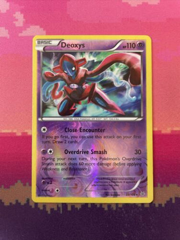Pokemon Card Deoxys Roaring Skies Reverse Holo Rare 33/108 Near Mint