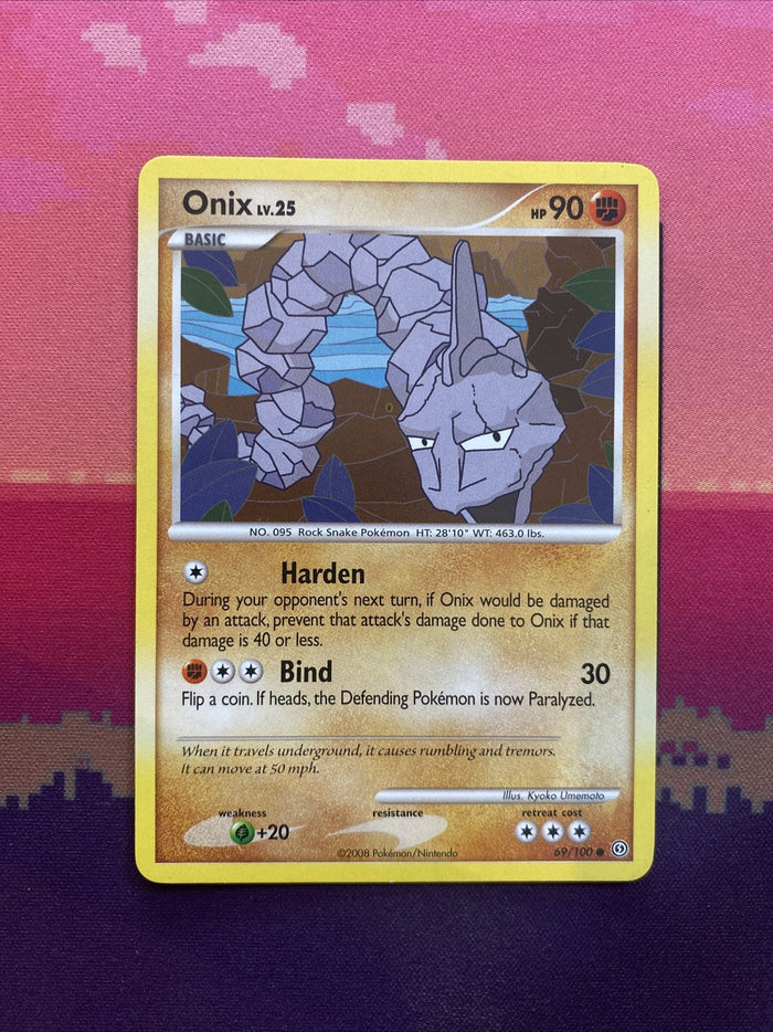 Pokemon Card Onix Stormfront Common 69/100 Near Mint