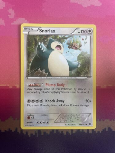 Pokemon Card Snorlax Breakthrough Uncommon 118/162 Near Mint