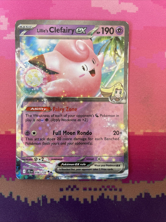 Pokemon Card Lillie's Clefairy ex 056/159 Double Rare Journey Together Near Mint