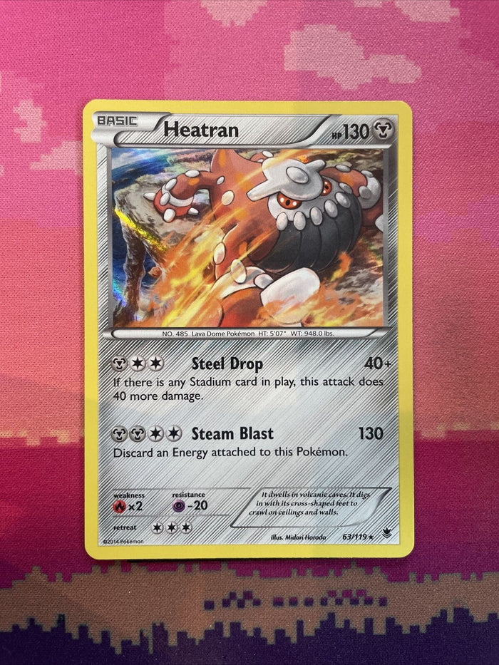 Pokemon Card Heatran Phantom Forces Holo Rare 63/119 Near Mint